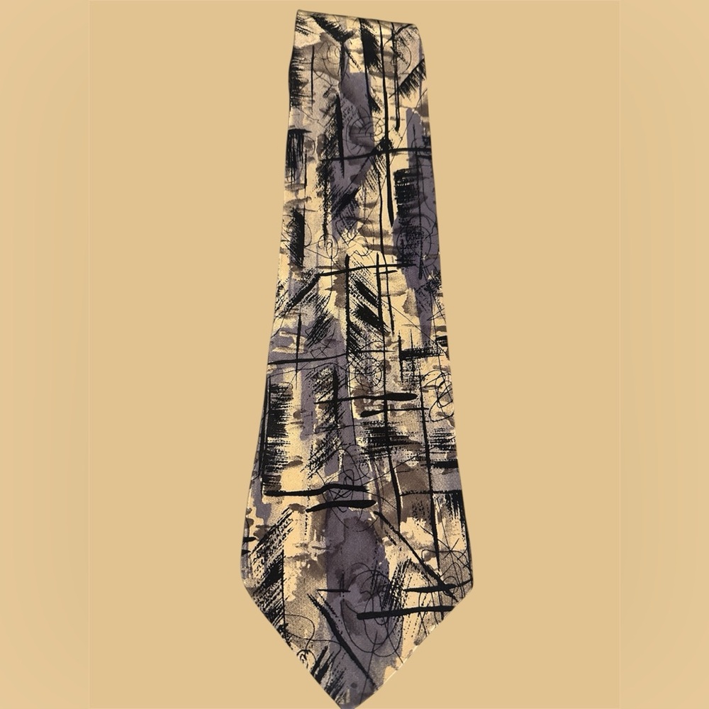 Vintage 80’s Pazzo‎ Men's Silk Abstract Necktie